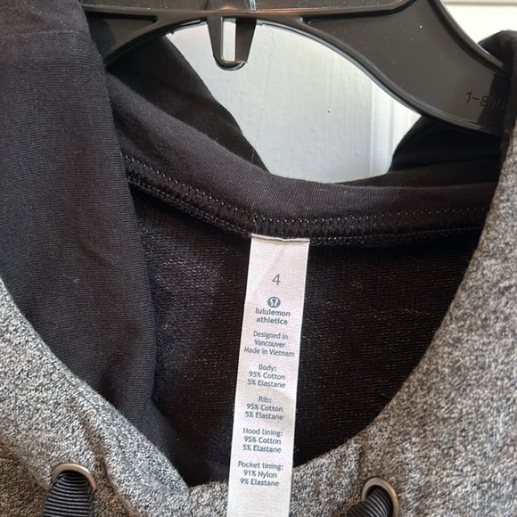 Gray and black lululemon hoodie - Picture 3 of 3